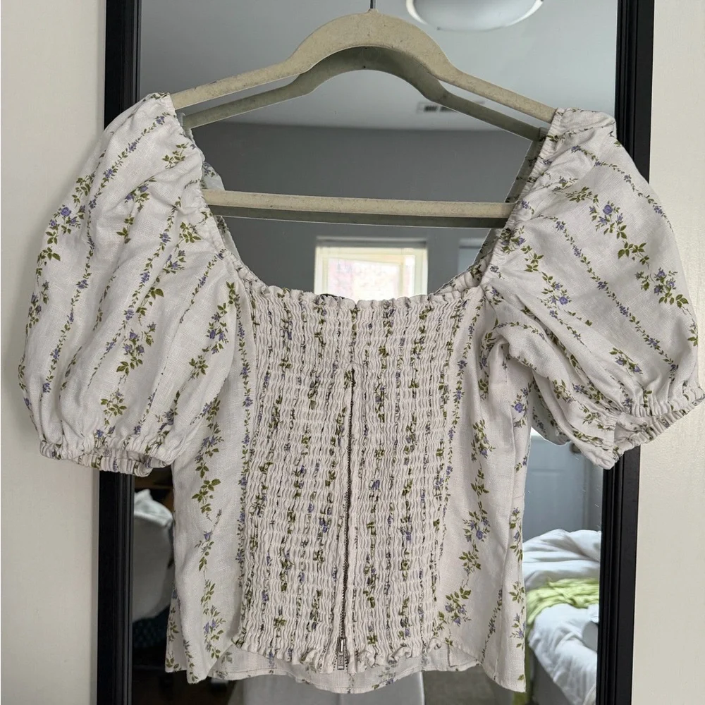 Reformation Rory Linen Top - Picture 2 of 4